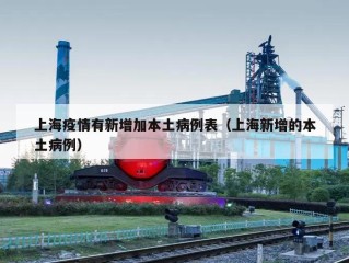 上海疫情有新增加本土病例表（上海新增的本土病例）