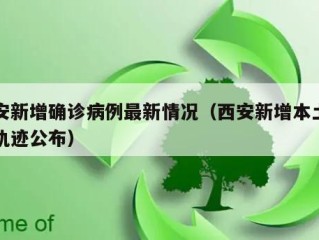 西安新增确诊病例最新情况（西安新增本土确诊轨迹公布）